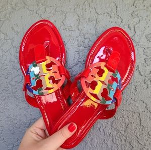 Patent leather sandals